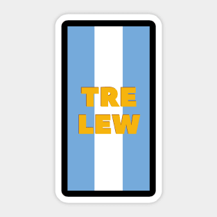 Trelew in Argentine Flag Colors Vertical Sticker